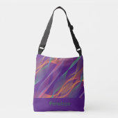 Sac Ajustable Nom violet élégant coloré ondulé (Devant)