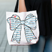 Sac Ajustable Notebook Bow Teacher Back to School Personalized
