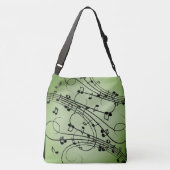 Sac Ajustable Notes de fantaisie Design de musique verte (Dos)