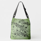 Sac Ajustable Notes de fantaisie Design de musique verte (Devant)