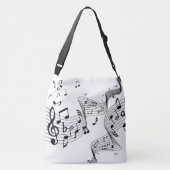 Sac Ajustable Notes de musique sur fond blanc (Dos)