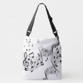 Sac Ajustable Notes de musique sur fond blanc (Devant)