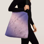 Sac Ajustable Notes musicales dans le violet rose clair de lune (De près)
