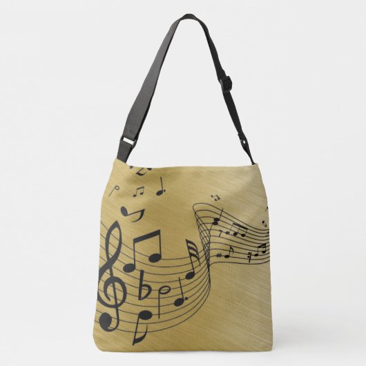 Sac Ajustable Notes musicales Or brossé (Dos)