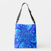 Sac Ajustable Nuances de bleu moderne art fractal Abstrait (Dos)