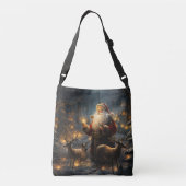 Sac Ajustable Nuit de Noël de Santa sous la forêt enneigée (Dos)