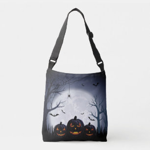 Sac Ajustable Nuit d'Halloween avec Citrouille et chauves-souris