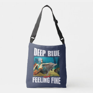 Sac Ajustable Océan Bleu Sentimental Art Mermaid Dauphin