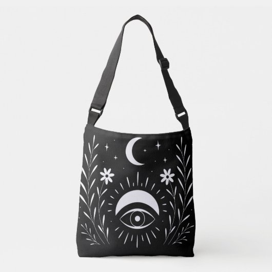 Sac Ajustable Œil Bohème Noir et Blanc Gras (Devant)