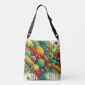 Sac Ajustable Œuvre d'art abstrait dynamique avec des cercles co (Dos)