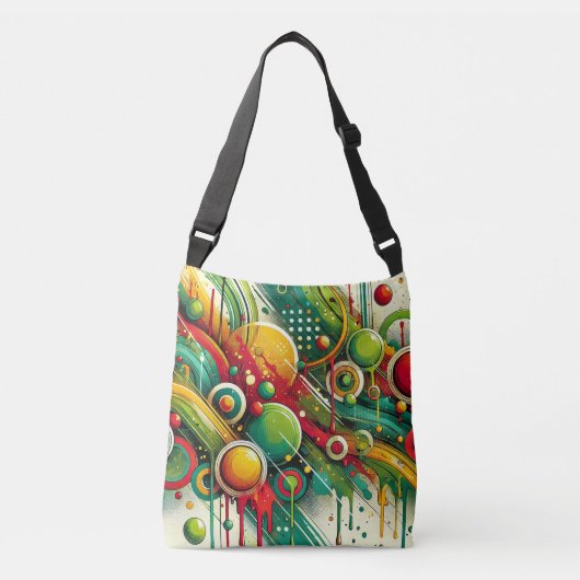 Sac Ajustable Œuvre d'art abstrait dynamique avec des cercles co (Devant)