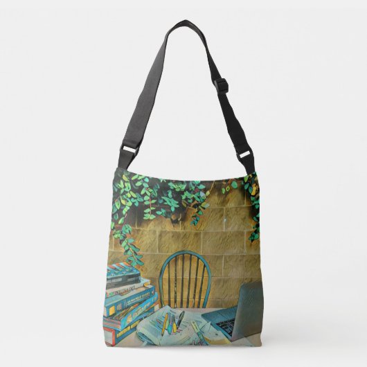 Sac Ajustable Œuvre d'art de lecture vintage (Devant)