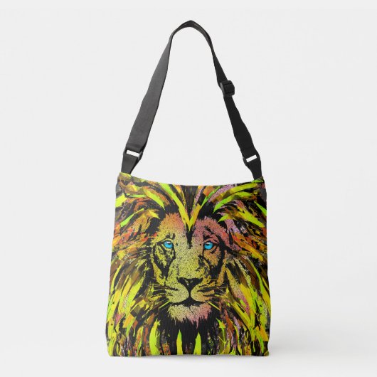 Sac Ajustable Oeuvre de tête de lion jaune - Illustration de lio (Devant)