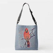 Sac Ajustable Oiseau Cardinal En Neige (Dos)