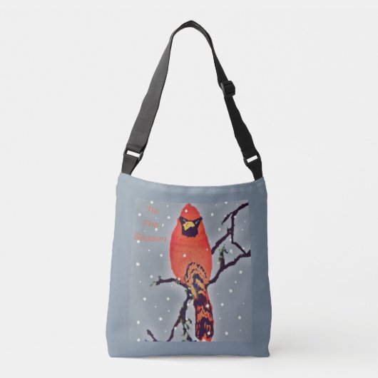 Sac Ajustable Oiseau Cardinal En Neige (Devant)