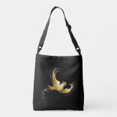 Sac Ajustable Oiseau d'or sur Arrière - plan noir (Dos)