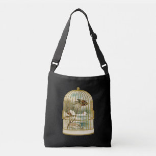 Sac Ajustable Oiseau en cage dorée Cabine par Neige en courant à