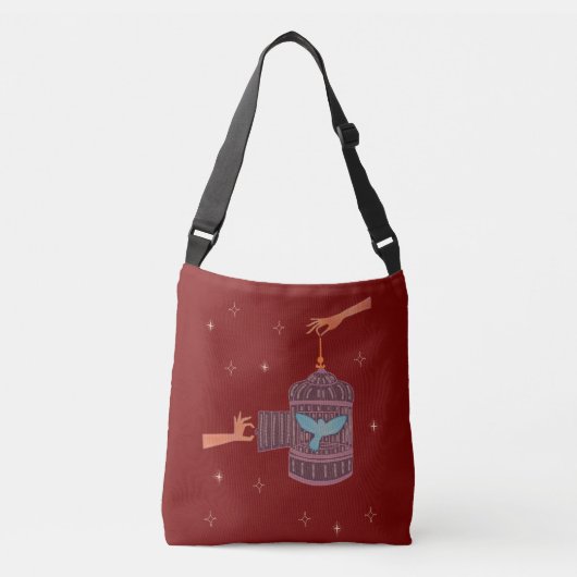 Sac Ajustable Oiseau libre Cage à oiseaux | Art folklorique Main (Devant)