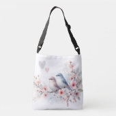 Sac Ajustable Oiseaux de l'amour romantique Branche de fleurs de (Dos)