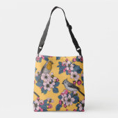 Sac Ajustable Oiseaux et fleurs sur le jaune (Dos)
