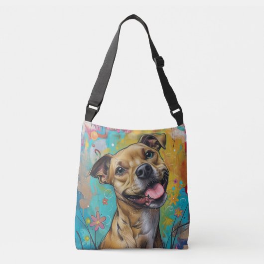 Sac Ajustable Ollie le Pitt Bull optimiste (Devant)