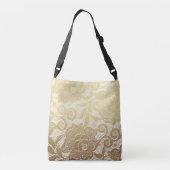 Sac Ajustable Or & blanc Floral Faux Lace (Dos)