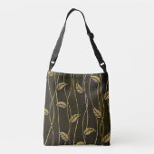Sac Ajustable Or et noir : Texture 3D Feuille. (Dos)