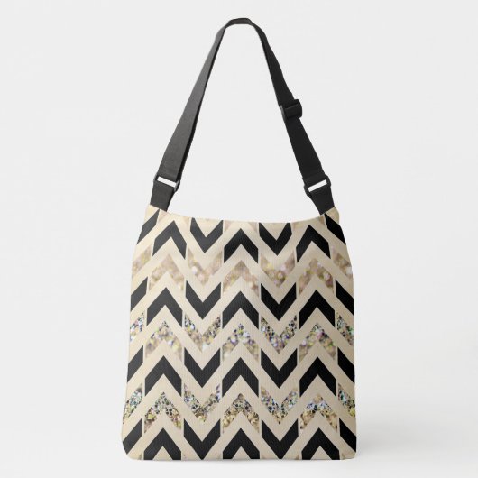 Sac Ajustable Or et Parties scintillant Chevron (Devant)