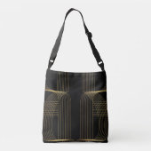 Sac Ajustable Or, noir, élégant, cool, art de ligne tendance uni (Dos)