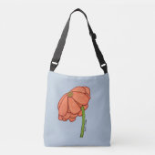 Sac Ajustable Orange Flower with Blue background Tote (Devant)