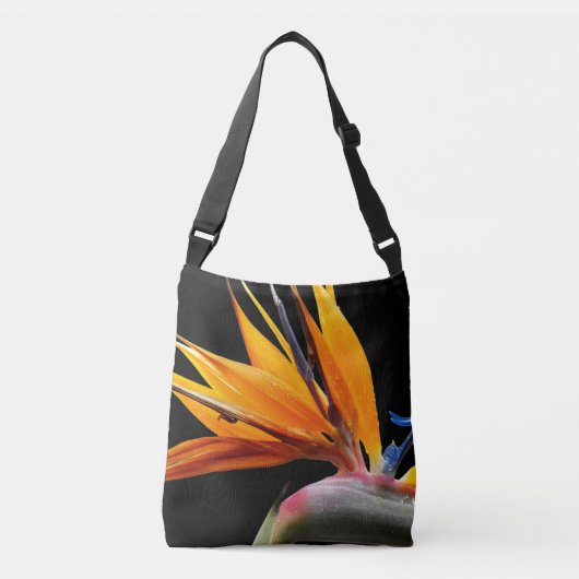 Sac Ajustable Orange Oiseau du Paradis Floral Plante (Devant)