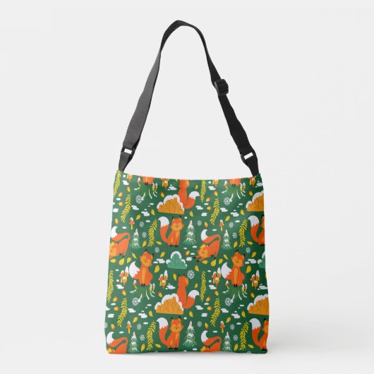 Sac Ajustable Orange Wild automne Forêt d'hiver Fox (Dos)