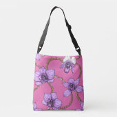 Sac Ajustable Orchidées et chaînes, violet et rose (Dos)
