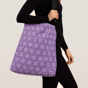 Sac Ajustable Oriental violet Ayame Asanoha Motif japonais