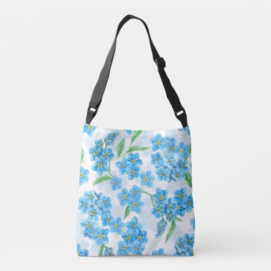 Sac Ajustable Oubliez-moi pas les fleurs d'aquarelle (Dos)