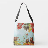 Sac Ajustable Ours Brown Mangeant Baies Rowan Rouge (Dos)