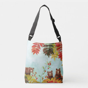 Sac Ajustable Ours Brown Mangeant Baies Rowan Rouge