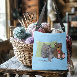 Sac Ajustable Ours en peluche de chat gris