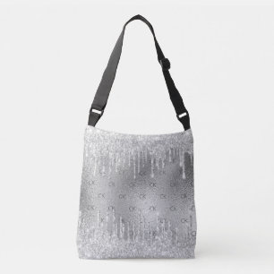 Sac Ajustable Paillettes argentées élégantes métalliques en mono