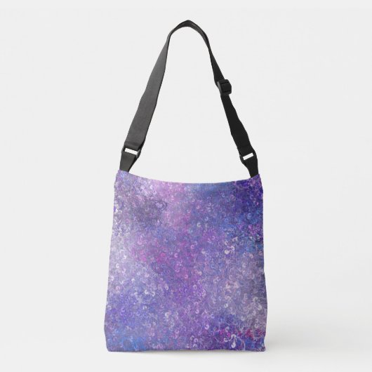 Sac Ajustable Paillettes rose et violet Bling (Devant)