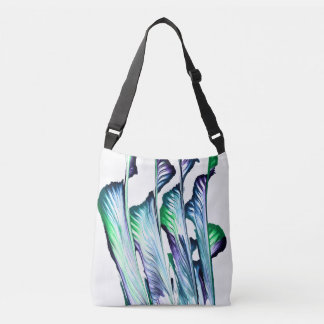 Sac Ajustable Pain Remover 1 Purple Green Flower Abstract Tote