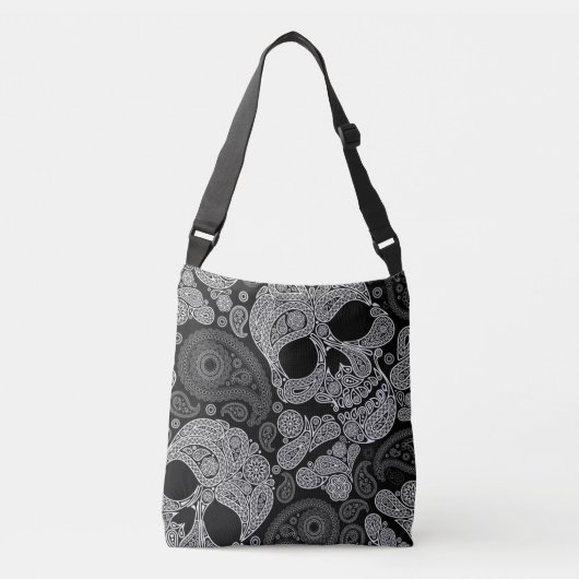 Sac Ajustable Paisley Crâne noir (Devant)