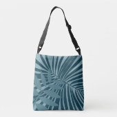 Sac Ajustable palme & feuille tropicale abstrait en gris vert bl (Dos)