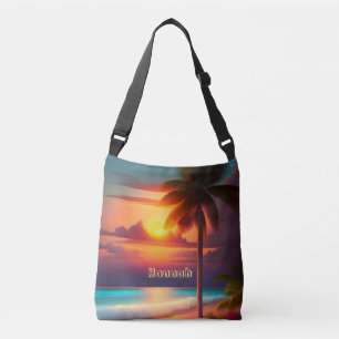 Sac Ajustable Palmier sur la plage au coucher du soleil