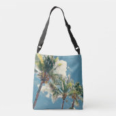 Sac Ajustable Palmier tropical bleu et vert (Dos)