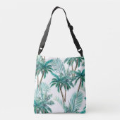 Sac Ajustable Palmier tropical : Motif de la jungle aquarelle. (Dos)