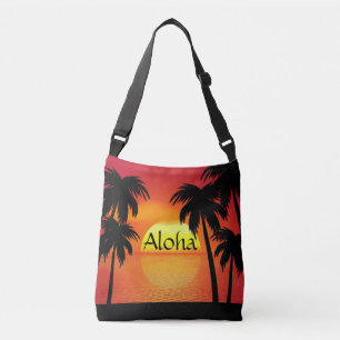 Sac Ajustable Palmiers hawaïens colorés d'Aloha et coucher du so