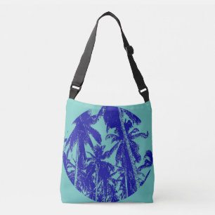 Sac Ajustable Palmiers tropicaux Design circulaire en bleu