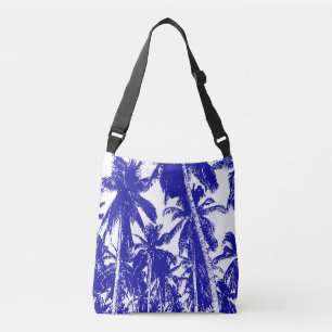 Sac Ajustable Palmiers tropicaux Design en bleu et blanc