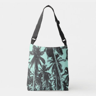 Sac Ajustable Palmiers tropicaux Design en noir et bleu